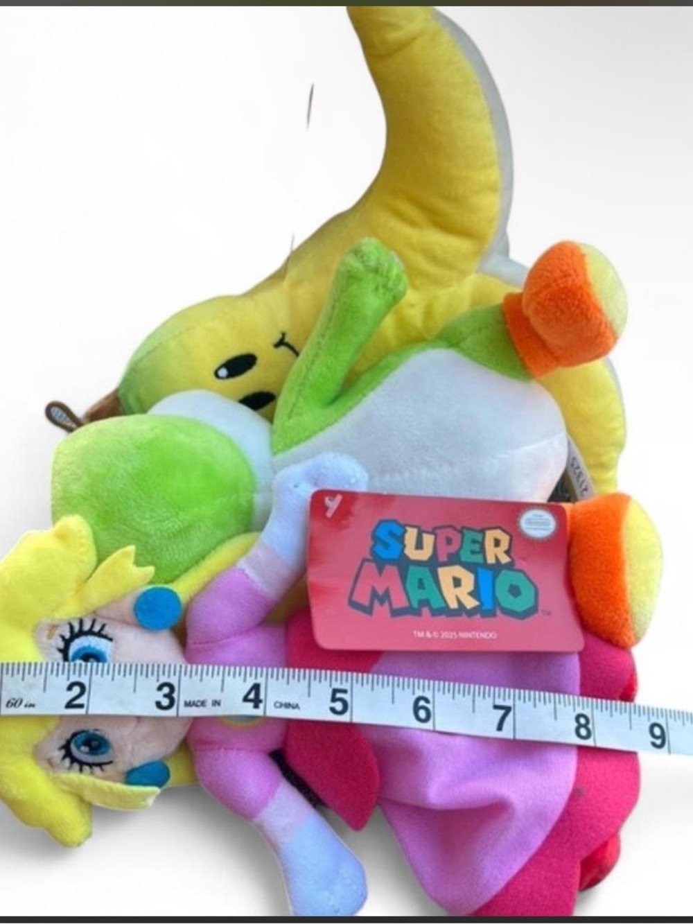 Nintendo Super Mario Plush Set - Yellow, Green, Pink, Orange